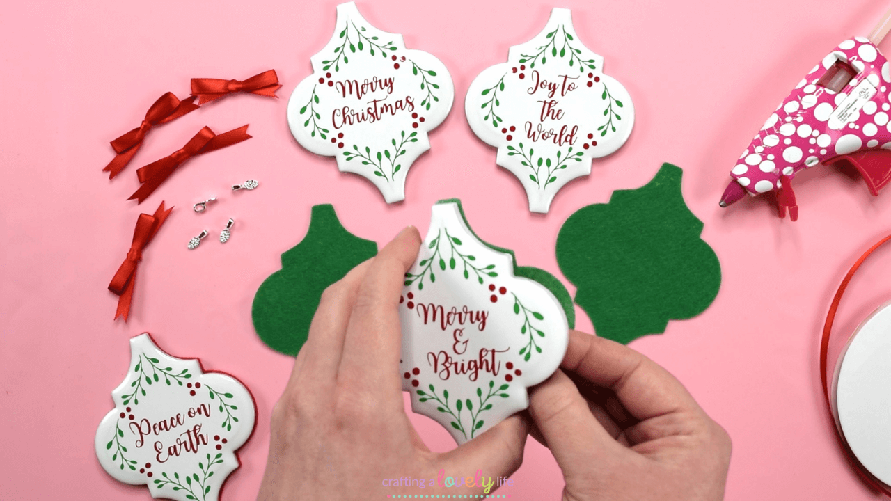 DIY Lantern Tile Ornaments