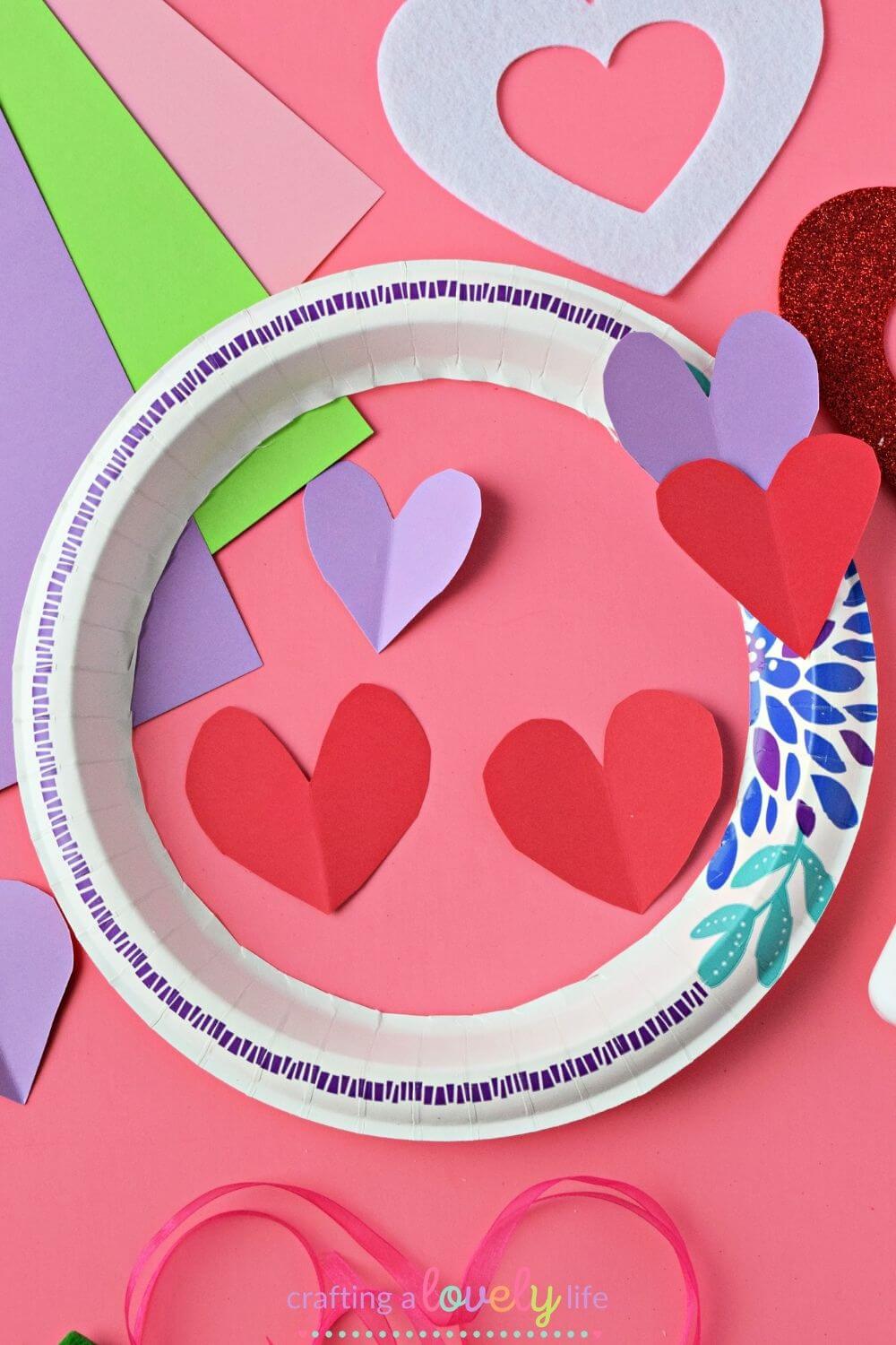 Valentine's Day Paper Plate Wreath