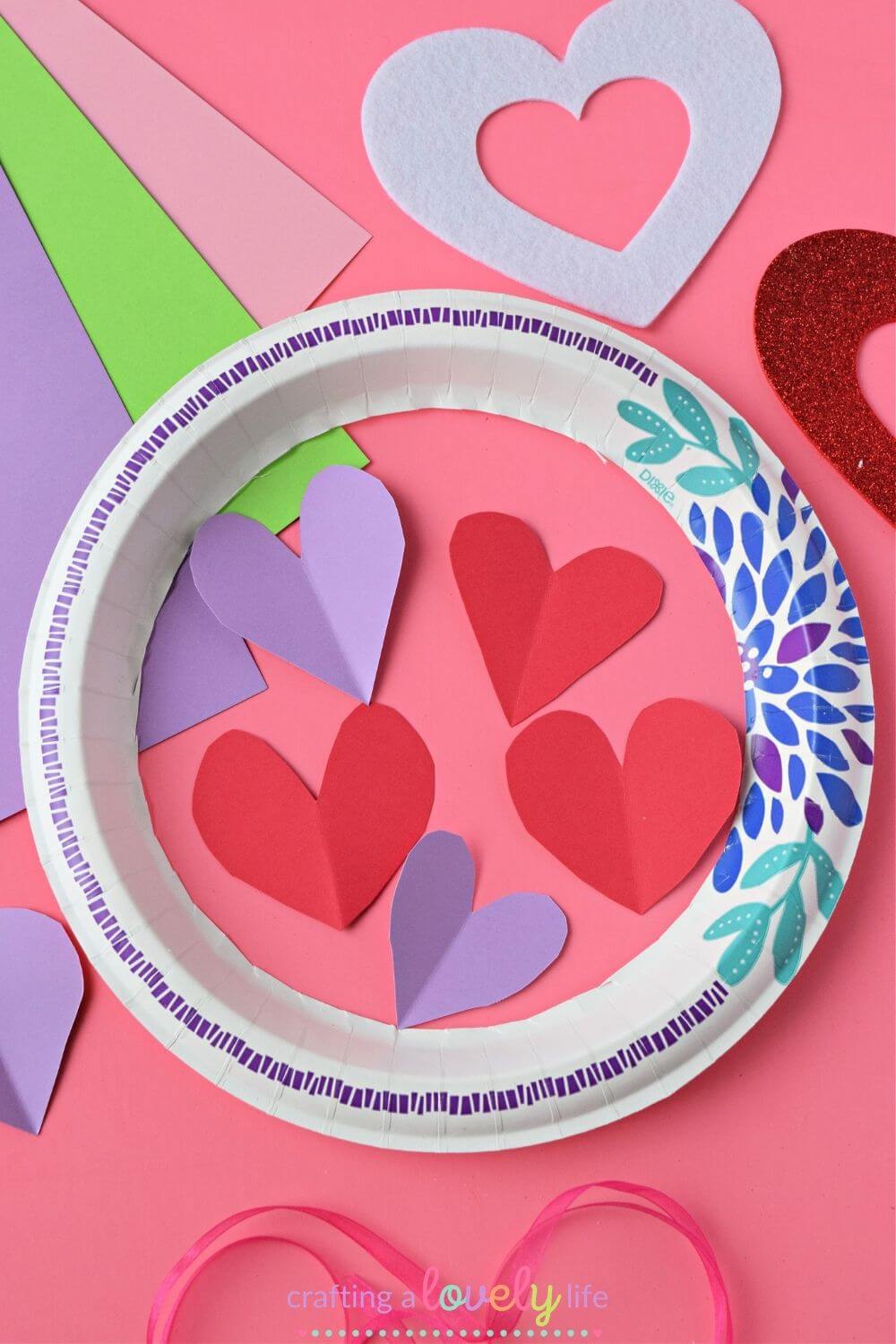 Valentine's Day Paper Plate Wreath