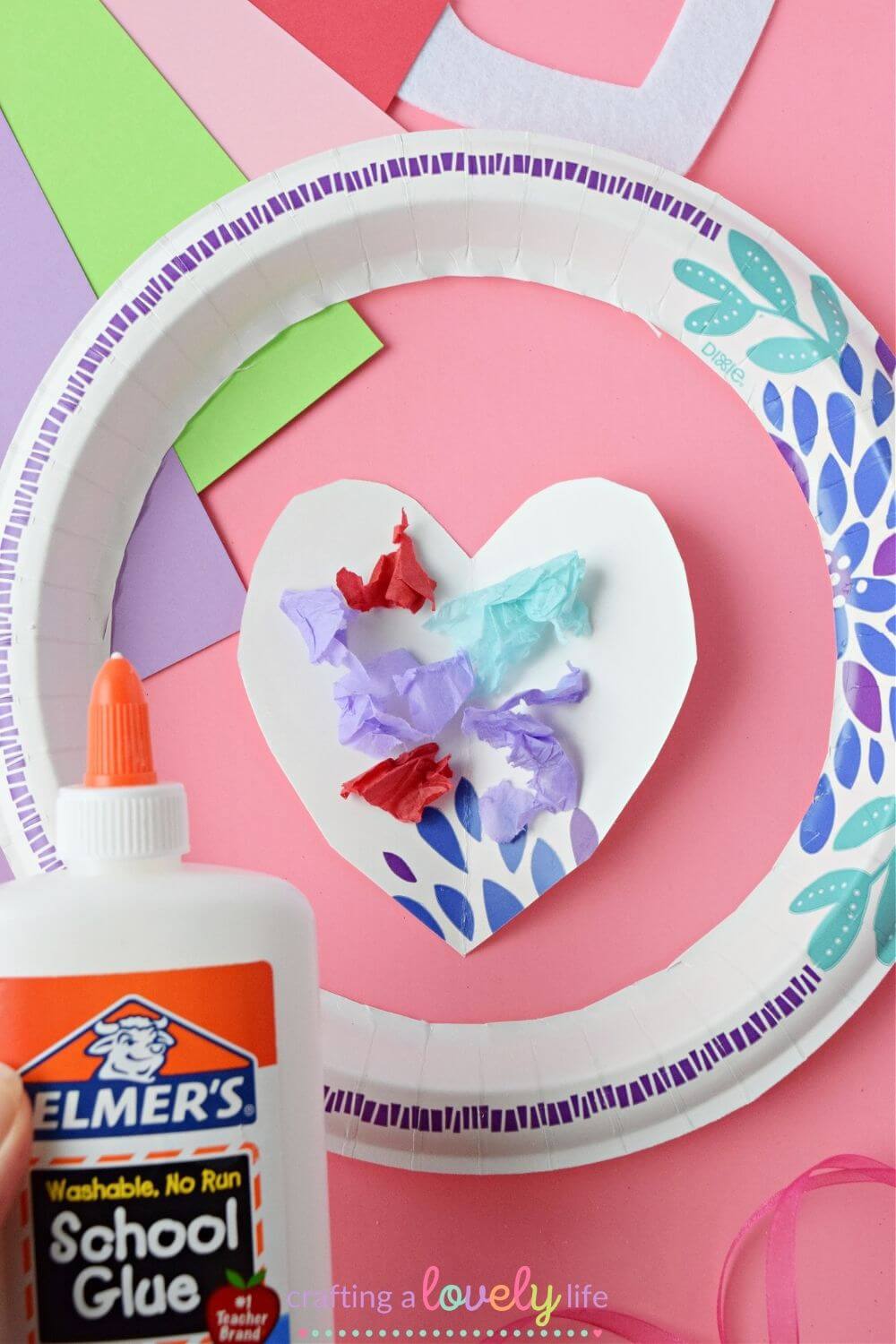 Valentine's Day Paper Plate Wreath