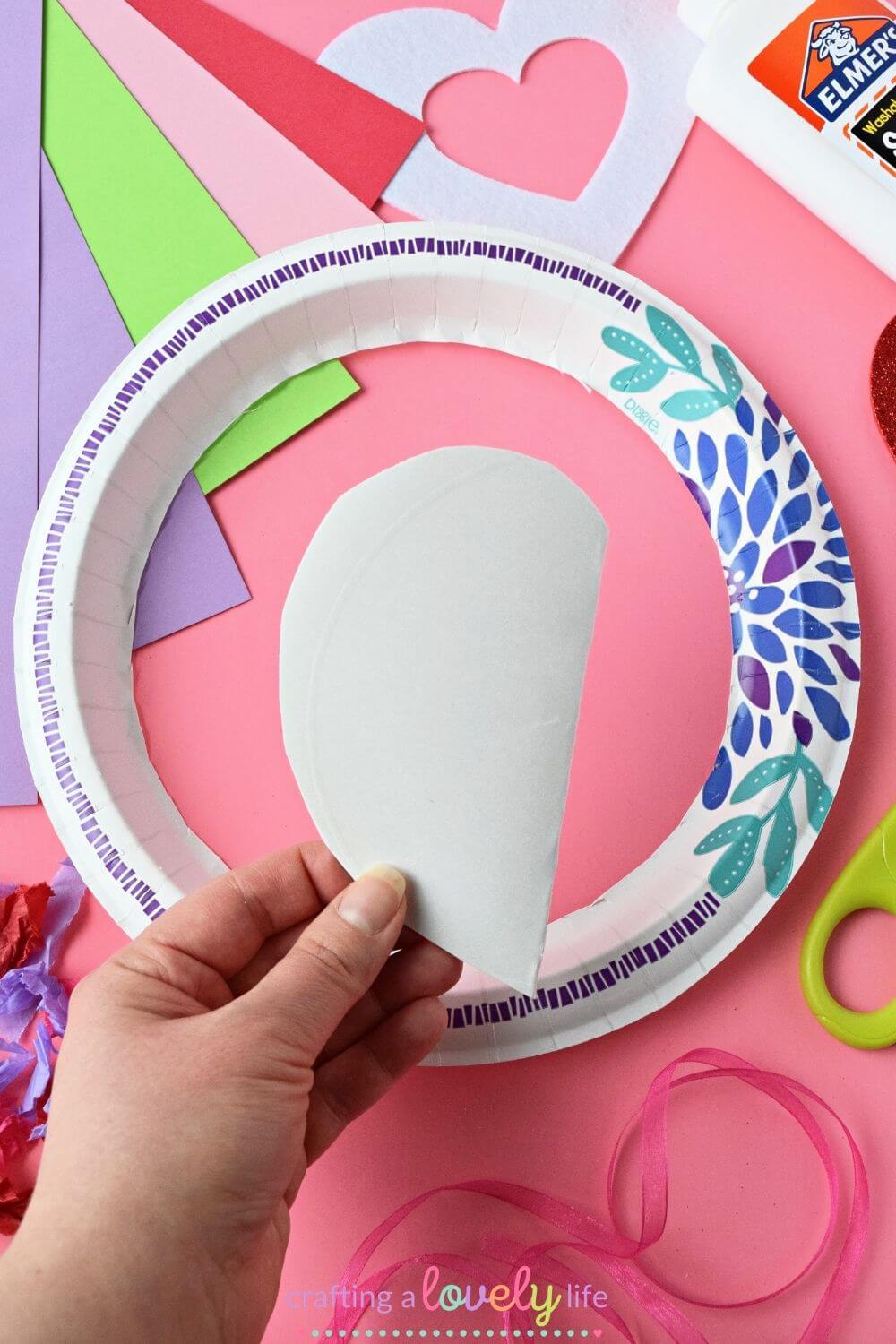 Valentine's Day Paper Plate Wreath