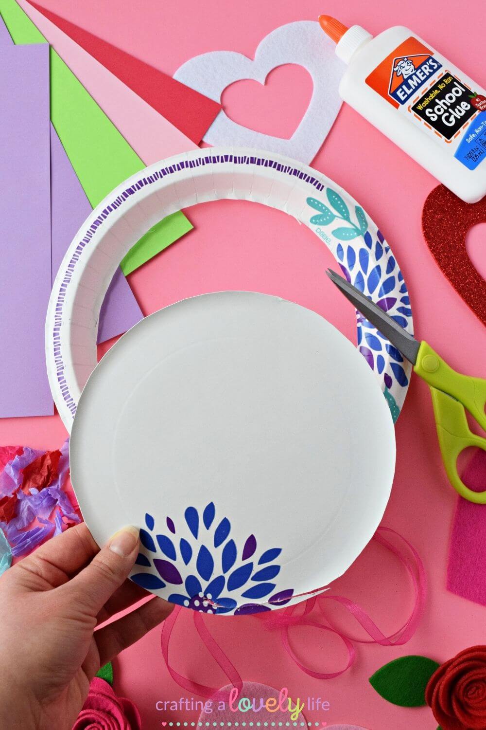 Valentine's Day Paper Plate Wreath