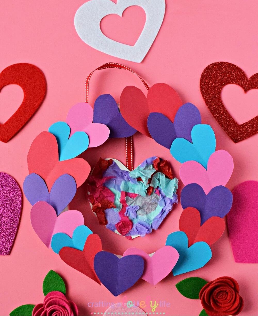 Valentine's Day Paper Plate Wreath