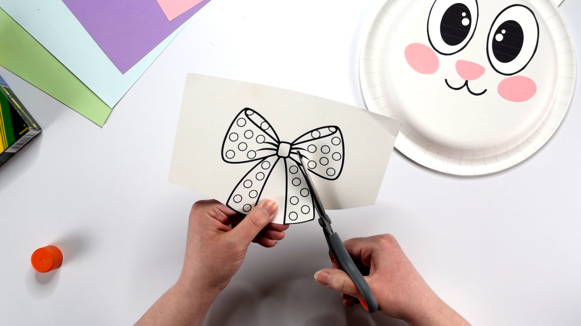 Easter Bunny Paper Plate Craft with Free Printable