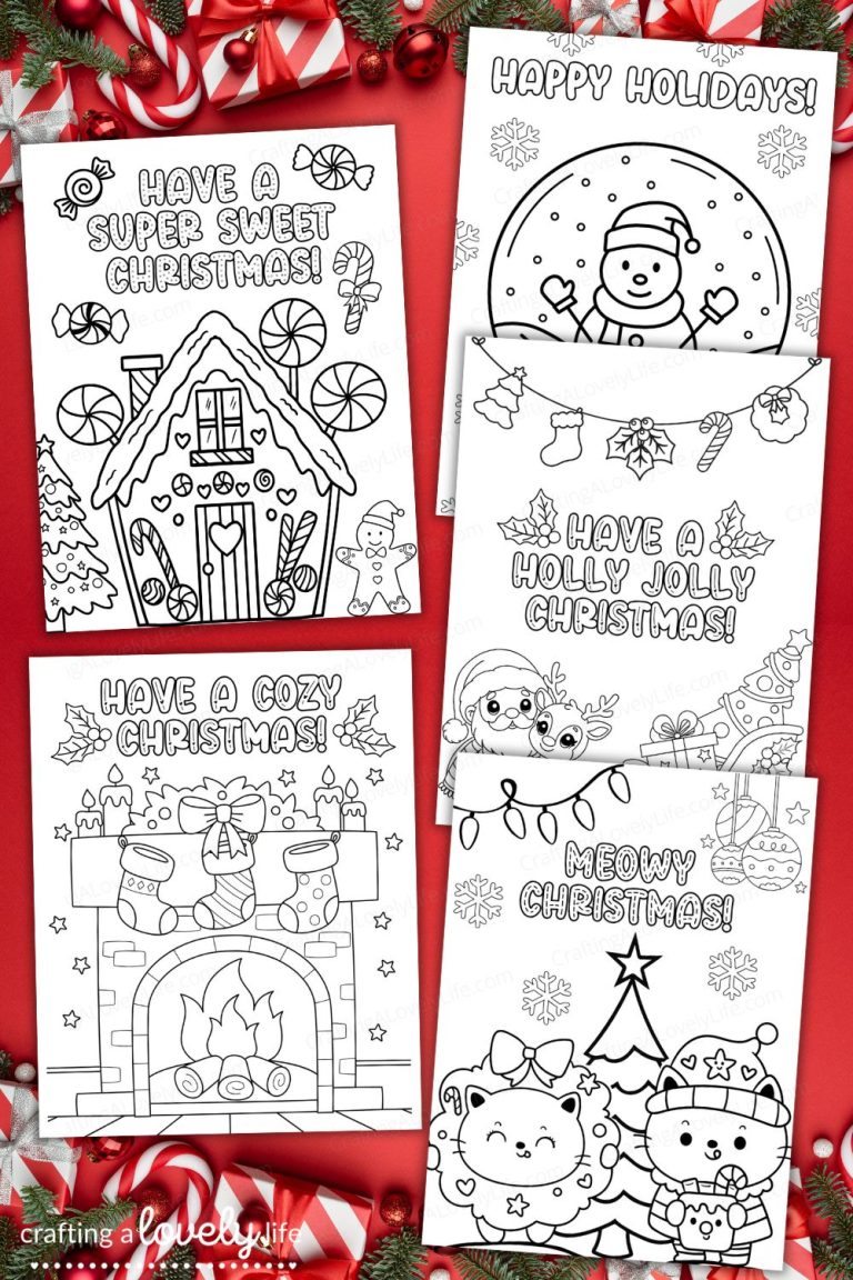 Free Printable Christmas Cards to Color